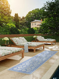 Stylish botanical outdoor area rug for porch and balcony