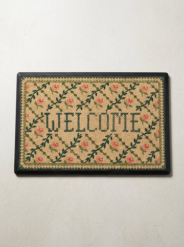 Premium botanical welcome mat for indoor and outdoor use
