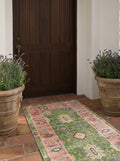 Colorful Persian-style patio rug for indoor and outdoor spaces
