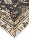 Rustic Timber Medallion Outdoor Rug with vintage geometric pattern