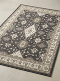 Washable outdoor rug featuring traditional medallion artwork