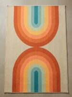 Machine washable patio rug with non-slip pad