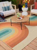 Washable outdoor rug for patio and porch