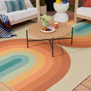 Washable outdoor rug for patio and porch