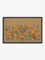Washable doormat with non-slip natural rubber base