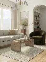 Soft tufted indoor rug with non-slip backing