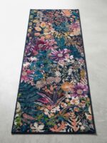 Midnight patterned rug with soft tufted texture