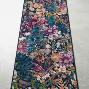 Midnight patterned rug with soft tufted texture