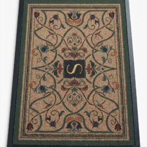 Machine washable doormat with non-slip rubber base