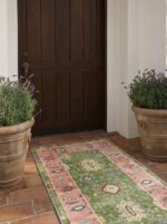 All-weather patio rug with non-slip rug pad
