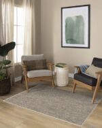 Soft tufted area rug with waterproof polyester surface