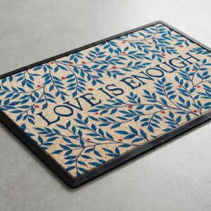Machine washable doormat 2x3 with non-slip rubber mat