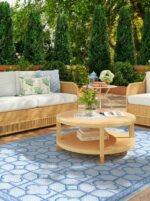 Outdoor area rug for patio and deck