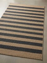 One-piece non-slip indoor outdoor area rug