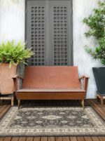 Machine washable rug for outdoor spaces