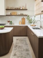Soft textured area rug with non-slip backing