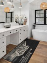 Soft tufted polyester area rug with waterproof barrier