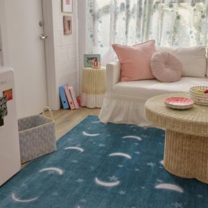 Tufted all-in-one area rug with non-slip backing
